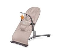 Kinderkraft MIMI Hamaca bebé, Balancin para bebés 0-9 kg, Plegado Compacto, Reclinable con una sola mano, Movimiento natural, Arco con juguetes, Materiales suaves, Fácil de limpiar, Beige