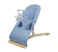 Kinderkraft MIMI Hamaca bebé, Balancin para bebés 0-9 kg, Plegado Compacto, Reclinable con una sola mano, Movimiento natural, Arco con juguetes, Materiales suaves, Fácil de limpiar, Nordic Breeze