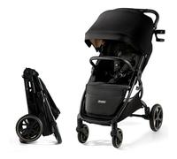 Kinderkraft Mitzy Buggy - Cochecito reclinable de hasta 22 kg, ligero, fácilmente plegable, respaldo y reposapiés ajustables, posición tumbada, ideal para viajes, color negro