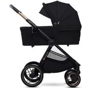Kinderkraft NEA 2 Silla de paseo desde el nacimiento hasta los 22 kg, Plegable con una mano, Posición reclinable, Capota grande, 4 ruedas amortiguadas, UPF 50+, Cesta hasta 5 kg, Negro