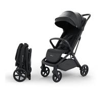 Kinderkraft NUBI 3 Silla de paseo compacta y ligera, hasta 22 kg, Buggy, con plegado automático, capota impermeable, UPF50+, Ligero 8,7 kg, posición reclinada, arnés de seguridad de 5 puntos, Negro