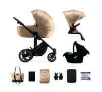 Kinderkraft Prime 2 3in1 Sandrose Beige Mink Pro Carro de bebé urbano