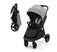 Kinderkraft RINE Silla de Paseo, Carrito bebé, cochecito bebé, Suspensión, Impermeable con UPF 50+, Plegable, Fácil de Plegar, Gris