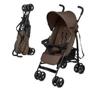 Kinderkraft TIK Silla de Paseo bebé, Carrito, Carro bebé, Carrito bebé, Posición reclinada, Plegable, Posición Tumbada, Ligero - 6,5kg, Material Impermeable, Marrón