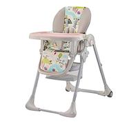 Kinderkraft Trona Bebé Evolutiva TASTEE, Plegable y reclinable con Doble Bandeja Cesta, Rosa