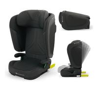 Kinderkraft UNITY 2 i-Size, Silla de coche plegable 100-150 cm, De 3,5 a 12 años aproximadamente, Reposacabezas ajustable, Tapizado con sistema AIR FLOW, Ajuste del respaldo en 5 posiciones, Negro