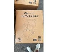 Kinderkraft UNITY2 Silla de Coche I-size 100-150 cm, con Isofix hasta 12 años, Sistemas de Seguridad, Fácil de Limpiar, Transpirable, AIR FLOW, SPS+, H-GUARD, Gris