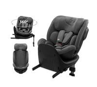 Kinderkraft XRIDER2 I-SIZE 40-125 cm, Kindersitz 0-25 kg, 0-7 Jahre, 5-Punkt-Gurte, 360 grad drehbar, Kinderautositz mit ISOFIX, FWF und RWF, verstärkte 3-Schicht-Kopfstütze, Memory-Schaum, Grau