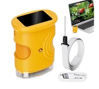 Kindermicroscoop - 1000X oplaadbaar onderwijswetenschappelijk speelgoed, draagbare Digitale microscoop Met 2 Inch scherm, voor kinderen meisjes jongens thuis School laboratorium buiten natuur