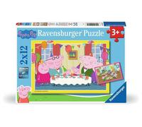 Kinderpuzzle 2x12 Teile - Peppa Wutz - Zeit zu feiern (Importación USA)