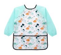 Kinderschort, leeftijd 3-8 Schort voor kinderen Waterdichte kinderschorten Lange mouw kinderschilderschort Kinderschorten voor schilderen met zak voor schilderen, koken, knutselen (lichtblauw)