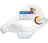 KiNDERWELT Asiento de inodoro prémium para niños y bebés, diseño de Frozen de Disney, color blanco, orinal para niños a partir de 18 meses, lavable, antideslizante y libre de BPA