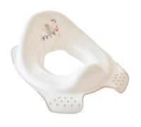 KiNDERWELT Asiento de inodoro prémium para niños y bebés, diseño de princesa, color blanco, para niños pequeños a partir de 18 meses, lavable, antideslizante y sin BPA