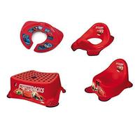 KiNDERWELT Disney Cars: Orinal + Soporte para Inodoro+Taburete+Plegable Viaje Soporte para Inodoro Reductor