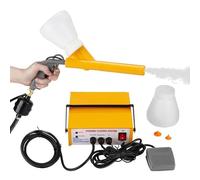 Kindevieft Kit De Recubrimiento En Polvo PortáTil De 50 Kv, MáQuina De Recubrimiento En Polvo por PulverizacióN ElectrostáTica para Recubrimientos En Polvo DoméSticos Y De PequeñAs Empresas,Yellow