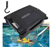 Kindevieft Robot Limpia Piscinas de energía Solar con Modos de Carga duales y evitación Inteligente de obstáculos - Apto para Todas Las Piscinas enterradas y elevadas. Black