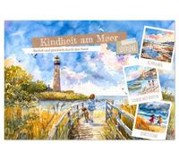 Kindheit am Meer - Barfuß und glücklich durch den Sand (Tischkalender 2026 DIN A5 quer), CALVENDO Monatskalender: Ein liebevoll gestalteter ... Sonne, Freiheit und barfüßiger Abenteuer.