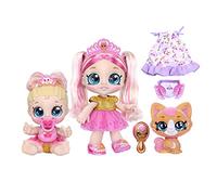 Kindi Kids Scented Sisters Pawsome Royal Family - Pre-School 10" Play Doll: Tiara Sparkles, 6.5" Baby Kindi: Teenie Tiara, and Kindi Pet: Prince Purrfection - Amazon Exclusive