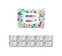 Kindii Fun Papel Higiénico Enjuagable Humedecido para Niños - (10x60 Piezas) Papel Higiénico - Combinación de papel húmedo y toallita, refresca zona íntima, manzanilla, aloe vera - 600 Piezas
