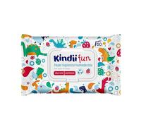 Kindii Fun Papel Higiénico Enjuagable Humedecido para Niños - (60 Piezas) Papel Higiénico - Combinación de papel húmedo y toallita, refresca zona íntima, manzanilla, aloe vera - 60 Piezas