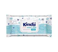 Kindii Pure Water Toallitas húmedas Pure Aqua para Bebé - (60 Piezas) Toallitas Húmedas - 99% agua, alantoína, sin perfume, dermatológicamente probado, piel sensible - 60 Piezas