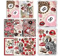 Kindle Paperwhite insertos decorativos,Set 8 hojas papel ilustrado Y2K leopardo retro,compatible con Kindle Paperwhite 11 generación y Kindle Paperwhite 12 generación,regalo para amantes de la lectura