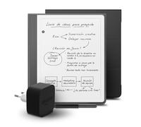 Kindle Scribe (versión 2024) de 16 GB, una funda de cuero Amazon Premium y un adaptador de corriente Amazon Powerfast de 9 W