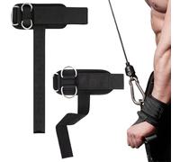 KINDLUME 2 Piezas Muñequeras Gym, Straps Gym, Muñequera Deportiva, Doble Anilla d, Agarres Antideslizantes Con Almohadilla, para Peso Muerto, Dominadas, Entrenamiento Fuerza, Aparatos Gimnasio