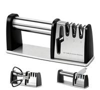 KINDLUME Afilador de Cuchillos Profesional, Afilador de Cuchillos, Afilar Manual, Afilar Cuchilla Profesional, 4 en 1 Afilado Fácil y Rápido, para Cocina, Cuchilla Domésticos, Tijeras