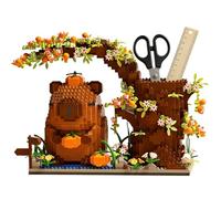 KINDLUME Carpincho Portalápices, Bloques de Construcción, Juego de Construcción, con Guía de Montaje Visual Detallada, Maqueta 3D de Animal para Armar, para Decoración de Escritorio