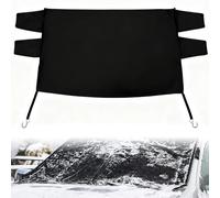 KINDLUME Funda Coche Exterior, Parabrisas Coche, Tela Oxford 600D con 4 Bandas Elásticas con Ganchos para Protección contra Hielo, Nieve y Fuerte Luz Solar en el Aparcamiento