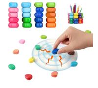 KINDLUME Juego Magnético, Ajedrez Magnético, Juego De Imanes, Game De Imanes y Cuerda, 20 Piedras Colores con Cuerda, Estrategia Portátil, para Niños, Familia, Viaje, Fiesta