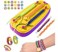 KINDLUME Kit para Hacer Pulseras Niñas, Hacer Pulseras Niñas, Kit Hacer para Fabricar Niña, Hacer Niña, Regalo Creativo para 6 7 8 9 10 11 12 Años, Regalo de Cumpleaños