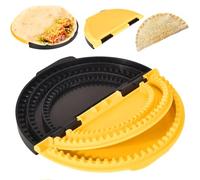 KINDLUME Molde Empanadillas, Maquina para Hacer Empanadillas con 3 Tamaños Desmontables, Selladora de Masa Multiusos para Empanadas, Gyozas, Arepas, Ravioles, Herramienta de Cocina para Sellado de Tor