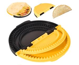 KINDLUME Molde Empanadillas, Maquina para Hacer Empanadillas con 3 Tamaños Desmontables, Selladora de Masa Multiusos para Empanadas, Gyozas, Arepas, Ravioles, Herramienta de Cocina para Sellado de Tor
