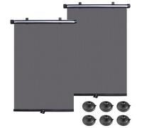 KINDLUME Pack de 2 Parasoles Enrollables para Ventana de Coche, Cortinas para Coche, Cortinilla Lateral con Ventosas, Protección UV y Sol para Bebés, Universal (40 x 45 cm)