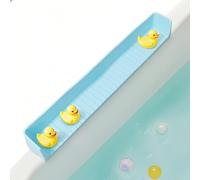 KINDLUME Protector De Salpicaduras De Bañera Para Niños, Protector De Salpicaduras De Agua De Silicona Más Largo, Soporte De Juguetes Para Bañera Que Evita Derrames De Agua En El Baño