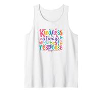 Kindness Is Always The Best Response Cute Colorful Kindness Camiseta sin Mangas