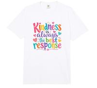 Kindness Is Always The Best Response Cute Colorful Kindness Comfort Colors Adult Heavyweight T-Shirt