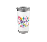 Kindness Is Always The Best Response Cute colorful Kindness Vaso térmico de acero inoxidable de doble pared