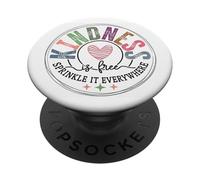 Kindness Is Free Sprinkle It Everywhere Floral Heart PopSockets PopGrip Adhesivo