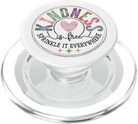 Kindness Is Free Sprinkle It Everywhere Floral Heart PopSockets PopGrip para MagSafe