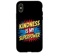 Kindness is My Superpower Anti Bullying Be Kind Comic Kids Carcasa para iPhone X/XS