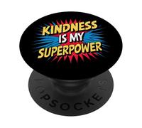 Kindness is My Superpower Anti Bullying Be Kind Comic Kids PopSockets PopGrip Adhesivo