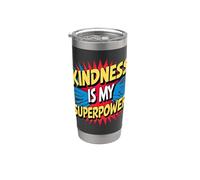 Kindness is My Superpower Anti Bullying Be Kind Comic Kids Vaso térmico de acero inoxidable de doble pared