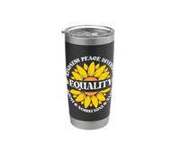 Kindness Peace Equality Love Hope Diversity Rights Retro Vaso térmico de acero inoxidable de doble pared