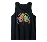 Kindness Peace Equality Love Inclusion Hope Diversity Retro Camiseta sin Mangas