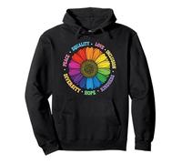 Kindness Peace Equality Love Inclusion Hope Diversity Retro Sudadera con Capucha