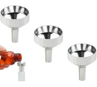 KINDOYO Mini Embudos de Metal - Set de 3 Piezas de Aluminio Para Llenar Mini Botellas (Diámetro 1,8 cm) - Transferir Líquidos, Aceites Esenciales, Perfumes