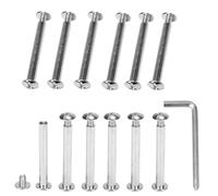 KINDPMA 60 Juegos M4*38 mm Tornillo de Conexión Tornillo de Manguito para Muebles Phillips Conector de Muebles Conector de Gabinete para Gabinetes, Tableros de Madera, Manijas de Puertas